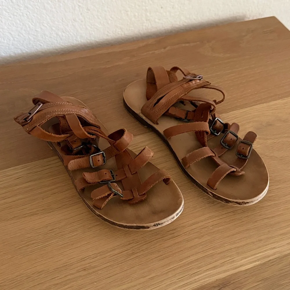 Zara girls brown gladiator sandal